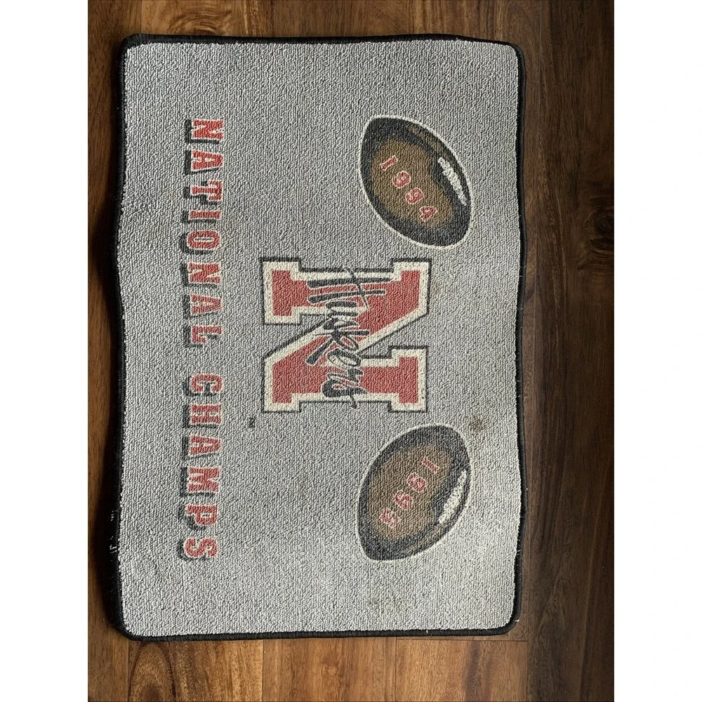 94-95 Nebraska Cornhusker National Champions Door Mat Vintage Door Mat